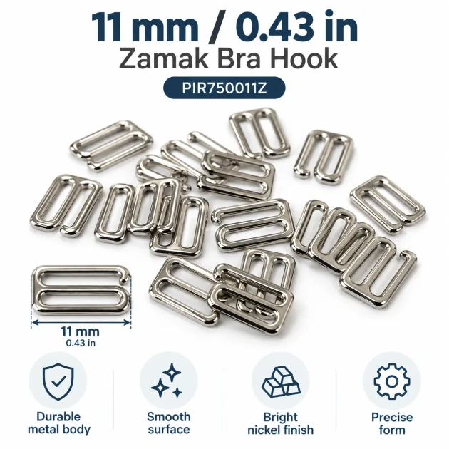 11 mm Zamak Sütyen Kancası PIR750011Z