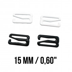 15 mm (0.6 inch) Bra Hook - Metal Nylon Coated PIR750015 15 mm (0.6 inch) Bra Hook - Metal Nylon Coated PIR750015