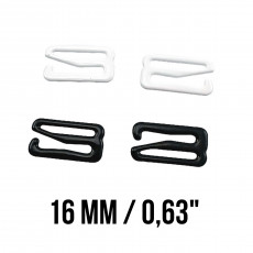 16 mm (5/8 inch) Bra Hook Metal Nylon Coated PIR750016 16 mm (5/8 inch) Bra Hook Metal Nylon Coated PIR750016