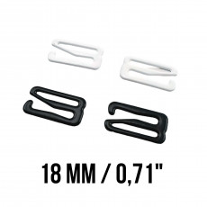 18 mm (3/4 inch) Bra Hook Metal Nylon Coated PIR750018 18 mm (3/4 inch) Bra Hook Metal Nylon Coated PIR750018