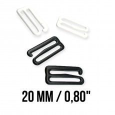 20 mm (3/4 inch) Bra Hook Metal Nylon Coated PIR750020 20 mm (3/4 inch) Bra Hook Metal Nylon Coated PIR750020