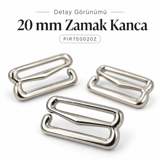 20 mm / 0.79 in Zamak Bra Strap Hook PIR750020Z