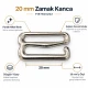 20 mm / 0.79 in Zamak Bra Strap Hook PIR750020Z