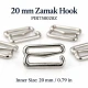 20 mm / 0.79 in Zamak Bra Strap Hook PIR750020Z