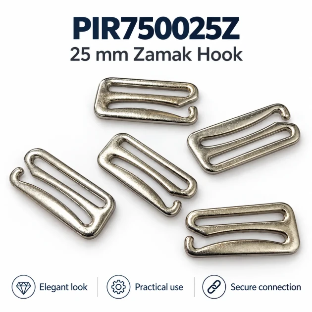 25 mm / 0.98 in Zamak Bra Strap Hook PIR750025Z