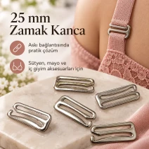 25 mm / 0.98 in Zamak Bra Strap Hook PIR750025Z