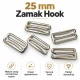 25 mm / 0.98 in Zamak Bra Strap Hook PIR750025Z