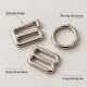 10 mm / 0.39 in Zamak Bra Strap Slider, Ring and Hook 3-Piece Set PIR770010Z
