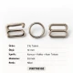 10 mm / 0.39 in Zamak Bra Strap Slider, Ring and Hook 3-Piece Set PIR770010Z