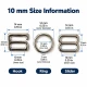 10 mm / 0.39 in Zamak Bra Strap Slider, Ring and Hook 3-Piece Set PIR770010Z