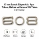 10 mm / 0.39 in Zamak Bra Strap Slider, Ring and Hook 3-Piece Set PIR770010Z