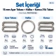 15 mm / 0.59 in Zamak Bra Strap Slider, Ring and Hook 3-Piece Set PIR770015Z