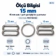 15 mm / 0.59 in Zamak Bra Strap Slider, Ring and Hook 3-Piece Set PIR770015Z