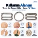15 mm / 0.59 in Zamak Bra Strap Slider, Ring and Hook 3-Piece Set PIR770015Z