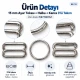 15 mm / 0.59 in Zamak Bra Strap Slider, Ring and Hook 3-Piece Set PIR770015Z