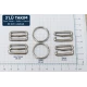 20 mm / 0.79 in Zamak Bra Strap Slider, Ring and Hook 3-Piece Set PIR770020Z
