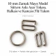 10 mm / 0.39 in Zamak Mayo Model Double-Loop Bra Strap Slider, Ring and Hook 3-Piece Set PIR771010Z