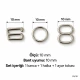 10 mm / 0.39 in Zamak Mayo Model Double-Loop Bra Strap Slider, Ring and Hook 3-Piece Set PIR771010Z