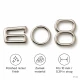 10 mm / 0.39 in Zamak Mayo Model Double-Loop Bra Strap Slider, Ring and Hook 3-Piece Set PIR771010Z