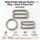 20 mm / 0.79 in Zamak Wide-Body Bra Strap Slider, Ring and Hook 3-Piece Set PIR772020Z