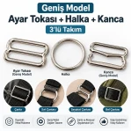 20 mm / 0.79 in Zamak Wide-Body Bra Strap Slider, Ring and Hook 3-Piece Set PIR772020Z