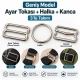 20 mm / 0.79 in Zamak Wide-Body Bra Strap Slider, Ring and Hook 3-Piece Set PIR772020Z