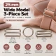 25 mm Zamak Geniş Model Sütyen Askı Ayar Tokası, Halkası ve Kancası 3'lü Takım PIR772025Z