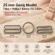 25 mm Zamak Geniş Model Sütyen Askı Ayar Tokası, Halkası ve Kancası 3'lü Takım PIR772025Z