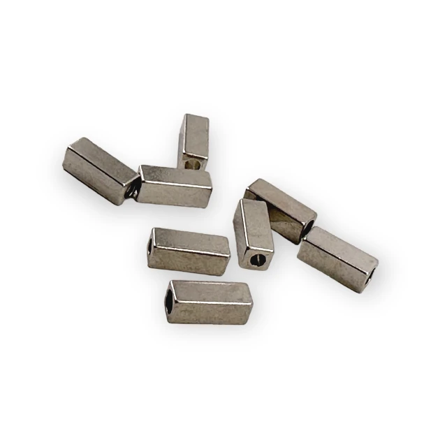 Cord Hole Entry 3.5 mm Cord End Cube Shape 7 x 12 mm PBB0017