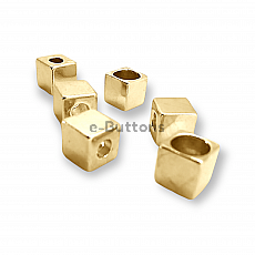 Cord End for Clothing Cube Shaped Metal length 7.8 mm Inlet 4 mm PBB002