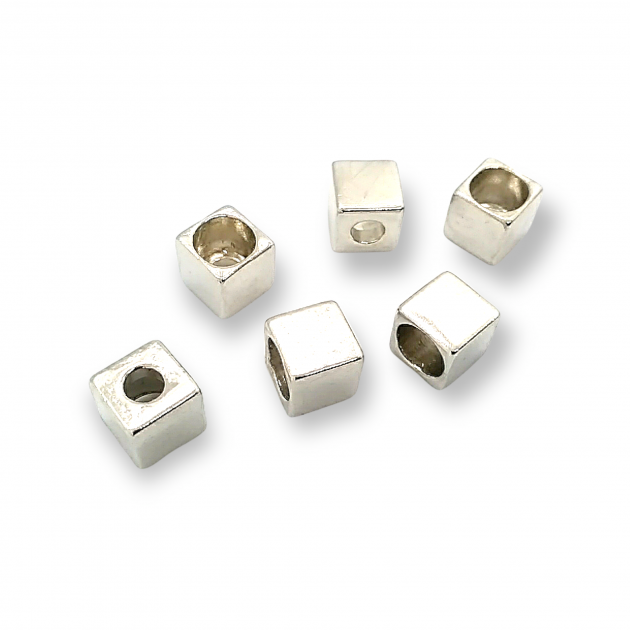 Cord End for Clothing Cube Shaped Metal length 7.8 mm Inlet 4 mm PBB002