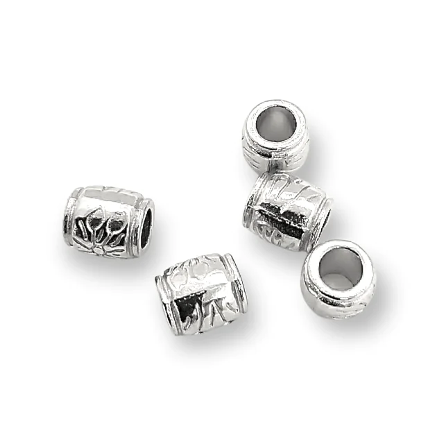 Cord End Inlet 5 mm Pattern Metal Cylinder Shape length 9 mm PBB004