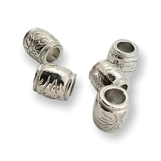 Giriş 5 mm Bağucu  Desenli Metal Silindir Şekil boy 9 mm PBB008