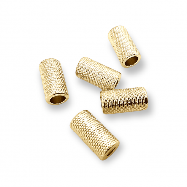 Cord End Inlet 3.3 mm Mosaic Patterned Metal length 13.5 mm PBB005