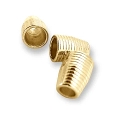 Cord End Bell Shape length 13 mm Inlet 5 mm Circular Pattern PBB009