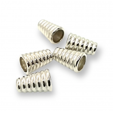 Cord End Length 14 mm inlet 3.4 mm - 0,14" Conical Circular Patterned PBB012