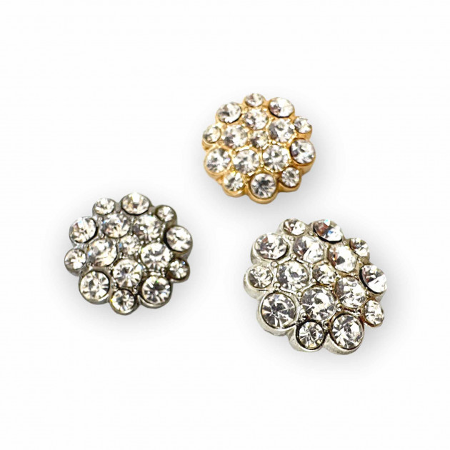 Taşlı Düğme Siyah ve Beyaz Taşlı Düğme Ceket ve Kaban Düğmesi 23 mm 36 boy PBT0024