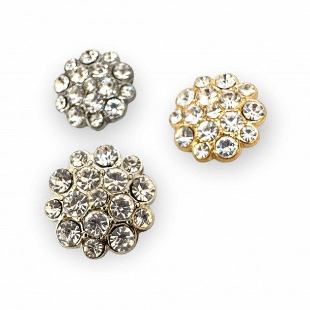 Taşlı Düğme Siyah ve Beyaz Taşlı Düğme Ceket ve Kaban Düğmesi 23 mm 36 boy PBT0024