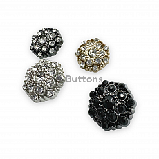 Taşlı Düğme Siyah ve Beyaz Taşlı Düğme Ceket ve Hırka Düğmesi 20 mm 32 boy PBT0025