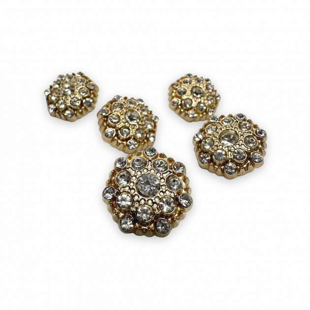 Rhinestone Button 20 mm 32 L Black and White Rhinestone Button Jacket and Cardigan Button PBT0025