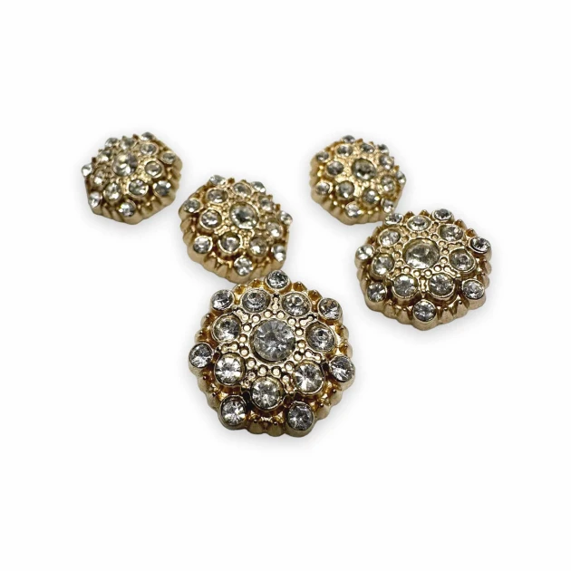 Taşlı Düğme Siyah ve Beyaz Taşlı Düğme Ceket ve Hırka Düğmesi 20 mm 32 boy PBT0025