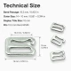10 mm Zinc Alloy Bra and Peignoir Hook suitable for lingerie production and clothing accessories