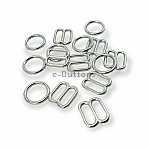 10 mm Bra Strap Adjustment Buckle and Ring PBT0006