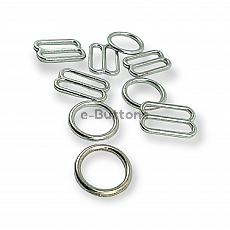 Bra Strap Adjustment Buckle 12 mm and Ring PBT0007