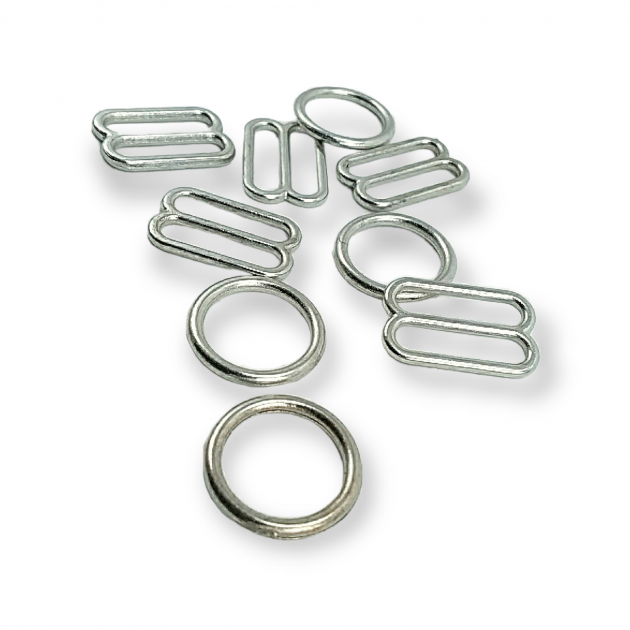 Bra Strap Adjustment Buckle 12 mm and Ring PBT0007