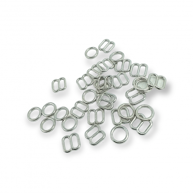 Bra Strap Adjustment Buckle 8 mm and Ring PBT0008