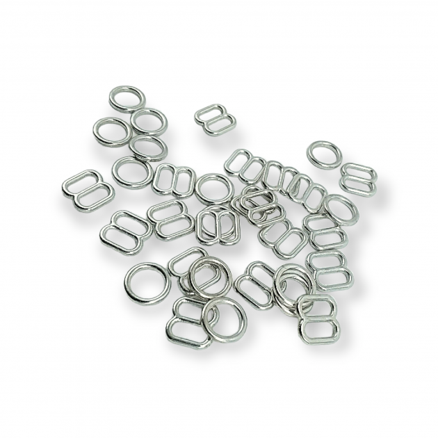 Bra Strap Adjustment Buckle 6 mm and Ring PBT0009