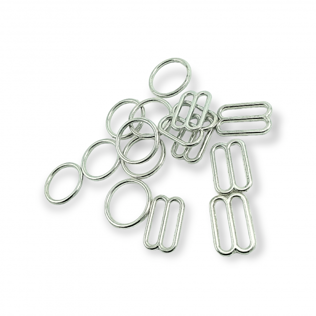 15 mm Sütyen Askı Ayar Tokası ve Halkası PBT0010