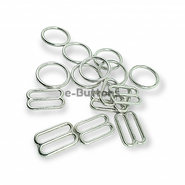 Bra Strap Adjustment Buckle 15 mm and Ring PBT0010