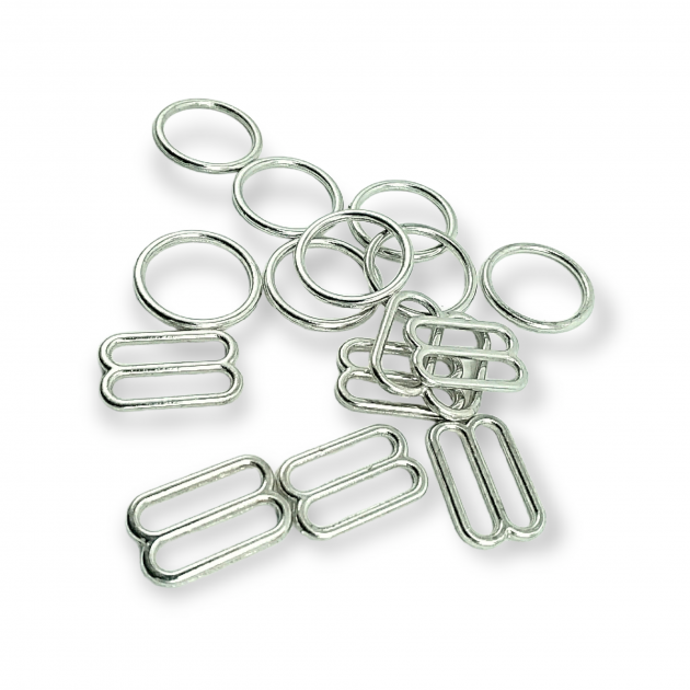 15 mm Sütyen Askı Ayar Tokası ve Halkası PBT0010